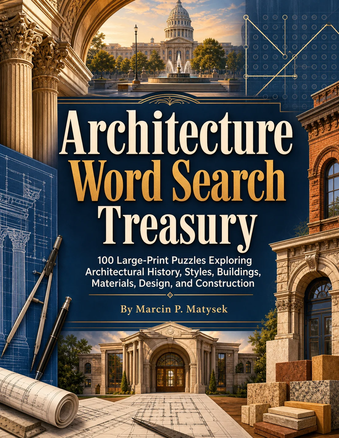 Architecture Word Search Treasury large-print Word Search book cover