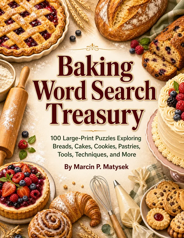 Baking Word Search Treasury large-print Word Search book cover