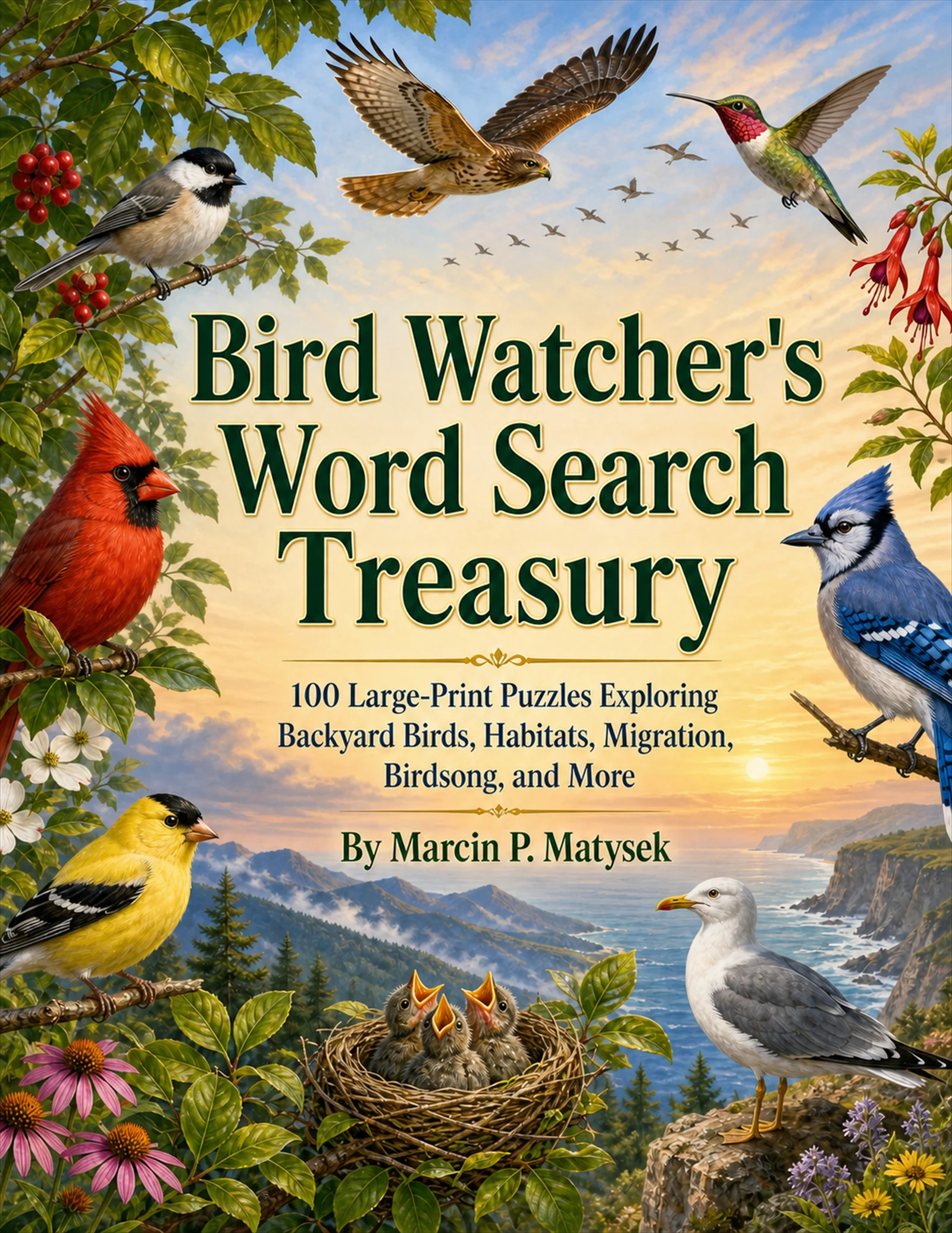 Bird Watcher's Word Search Treasury large-print Word Search book cover