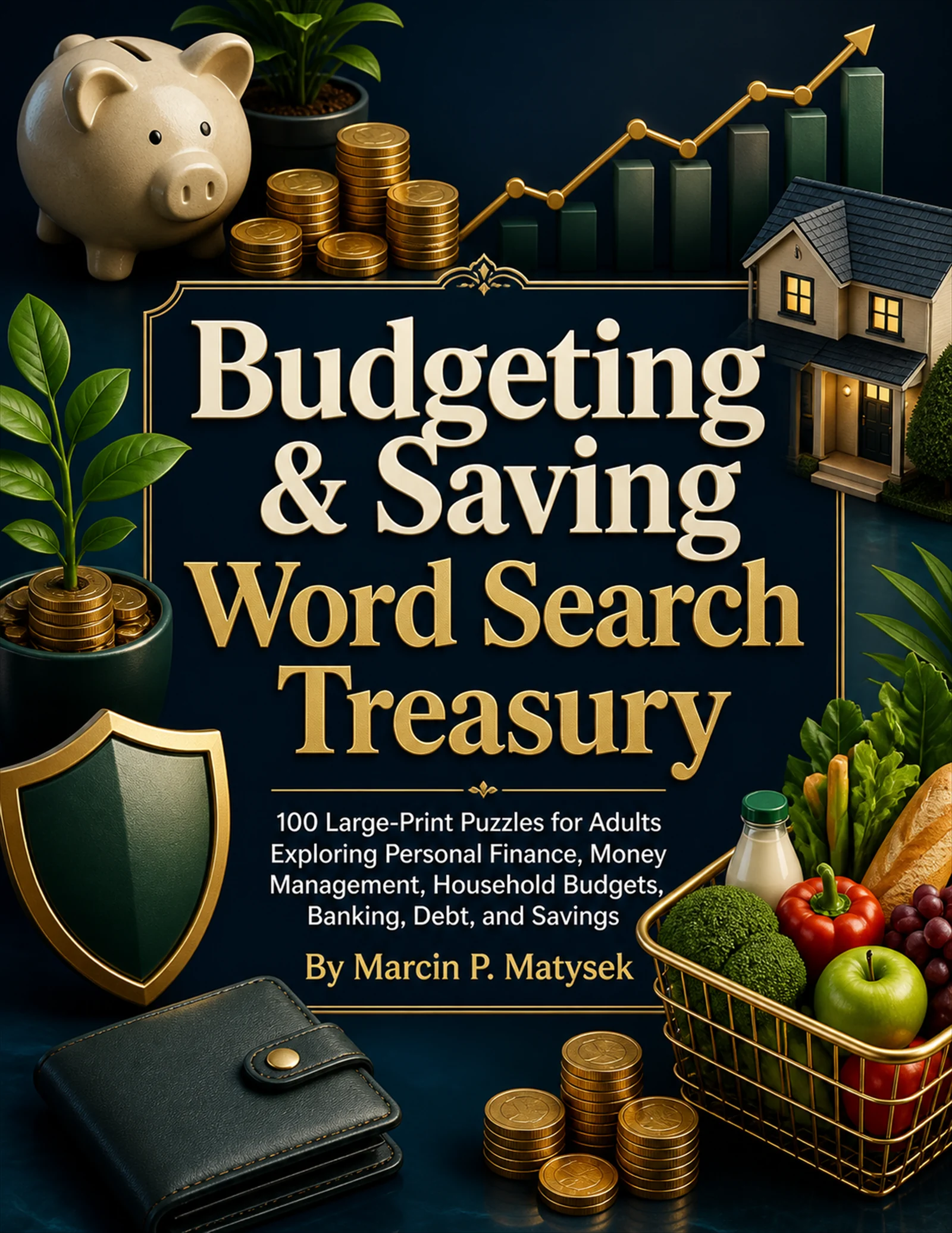 Budgeting & Saving Word Search Treasury large-print Word Search book cover